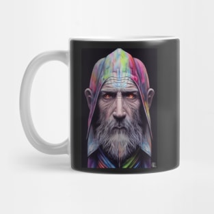 Jedi Wizard of Light, Emerald Everlast - Fantasy Art - Old Wise Man Mug